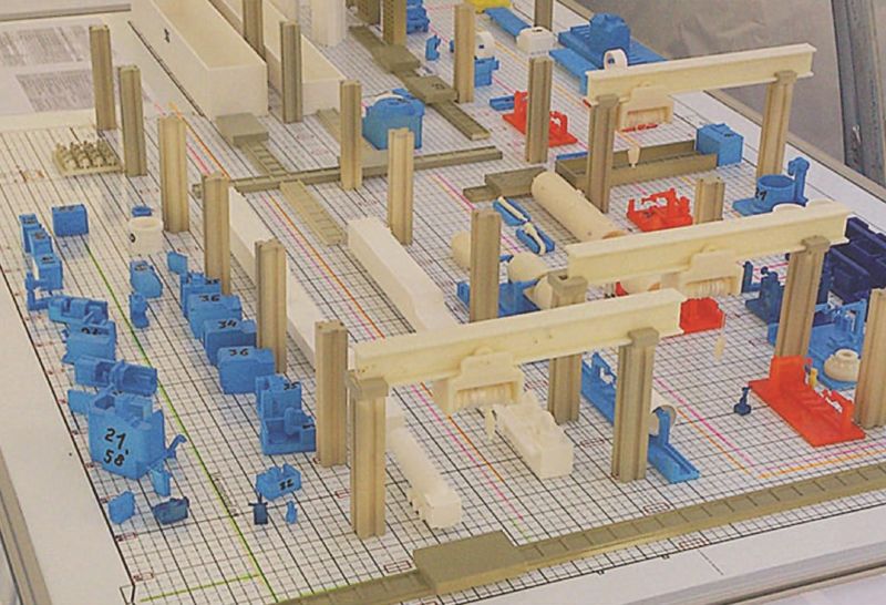 Проектирование нового завода осуществлялось с применением натурного масштабного макетирования
